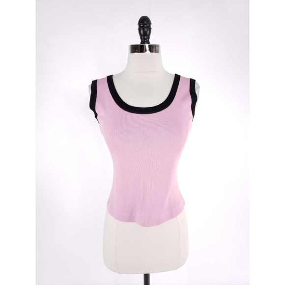 Exclusively Misook Tops - Exclusively Misook Contrast Fitted Crop Top